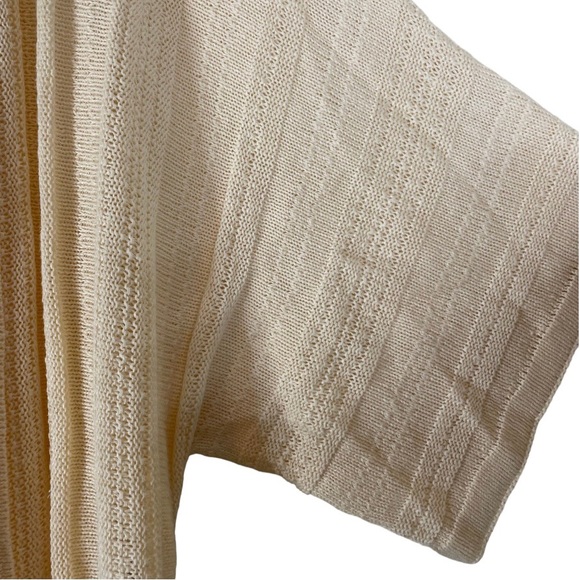 Joie Cardigan Sweater Women's Large Yellow Open Front Textured Linen Blend NWT - Picture 4 of 9